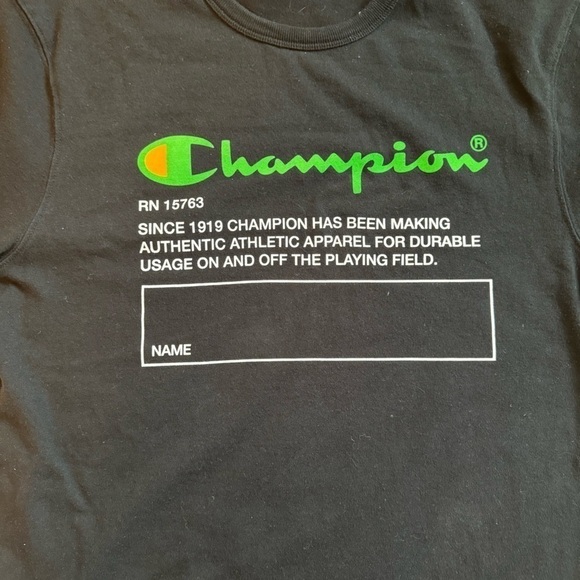 Champion Men’s Black short sleeve tee shirt - Picture 3 of 4